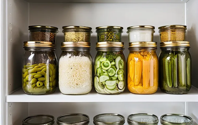 음식 보존을 위한 지속 가능한 솔루션 - **Prompt:** A vibrant, well-lit kitchen scene featuring a cheerful, fully clothed woman in her 30s-4...